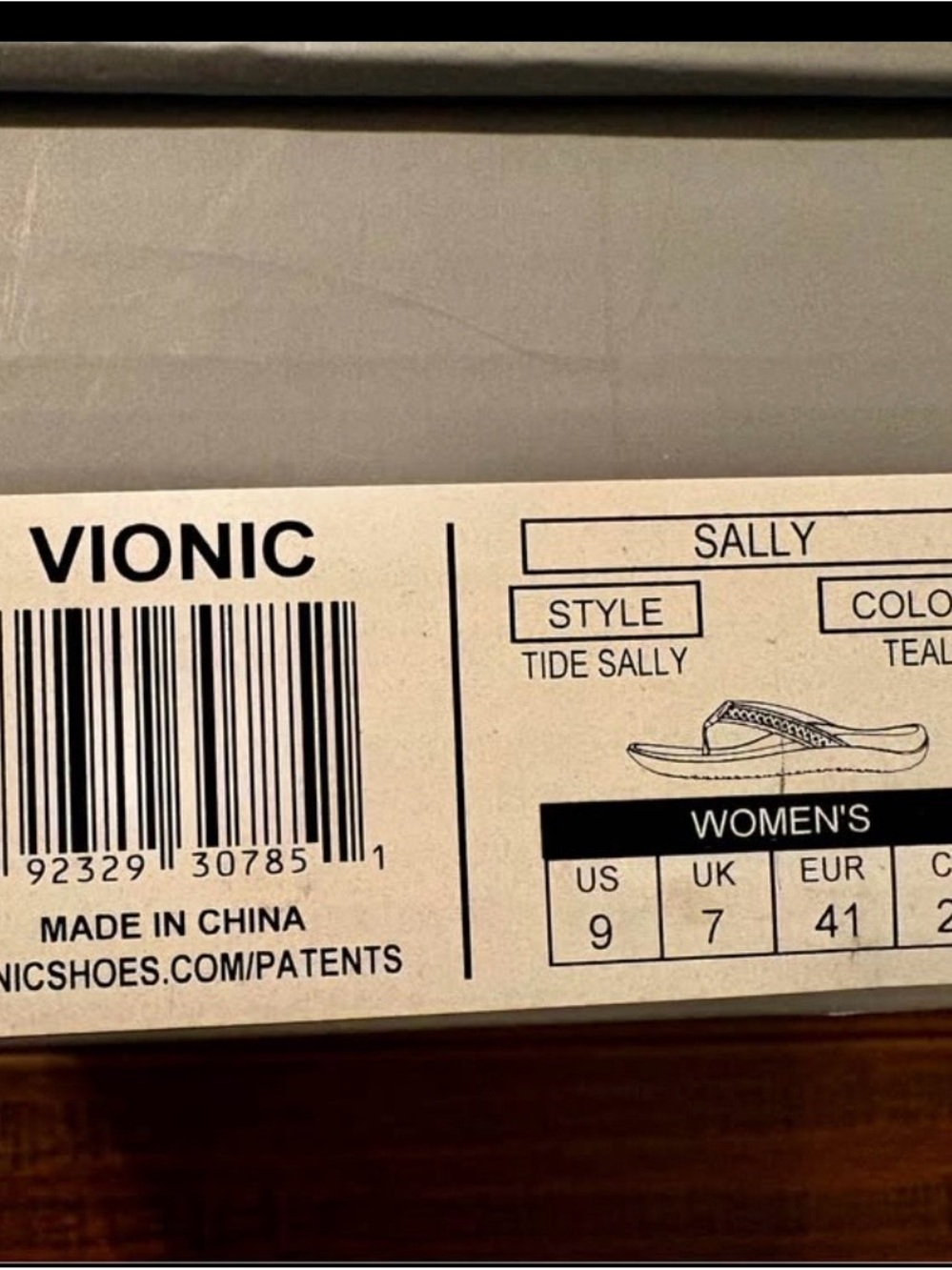 Vionic Teal Flip Flops New w/ Box - Picture 4 of 4
